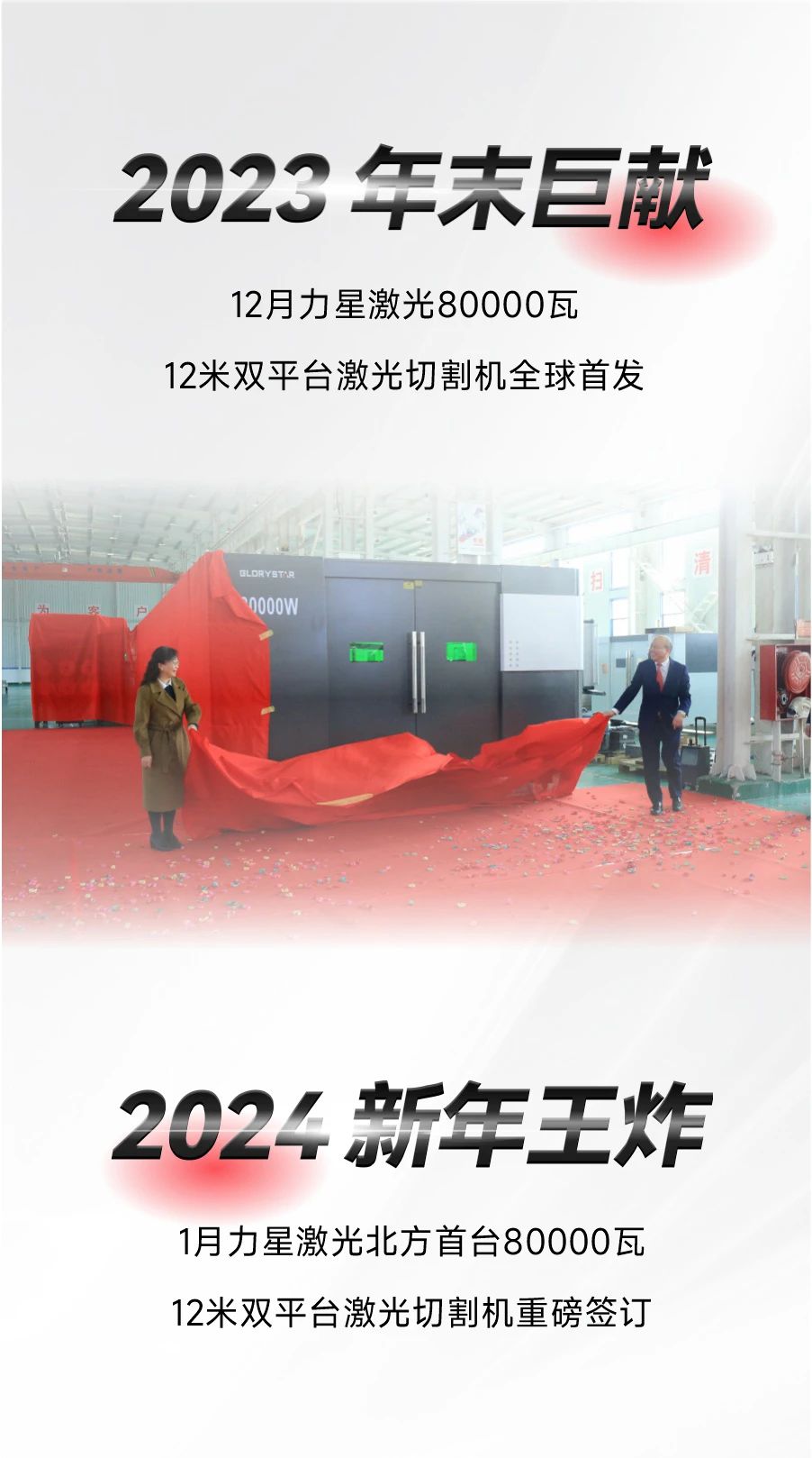 開年第一彈！北方首臺80000瓦光纖激光切割機落定，力星激光成就客戶加工之wang！