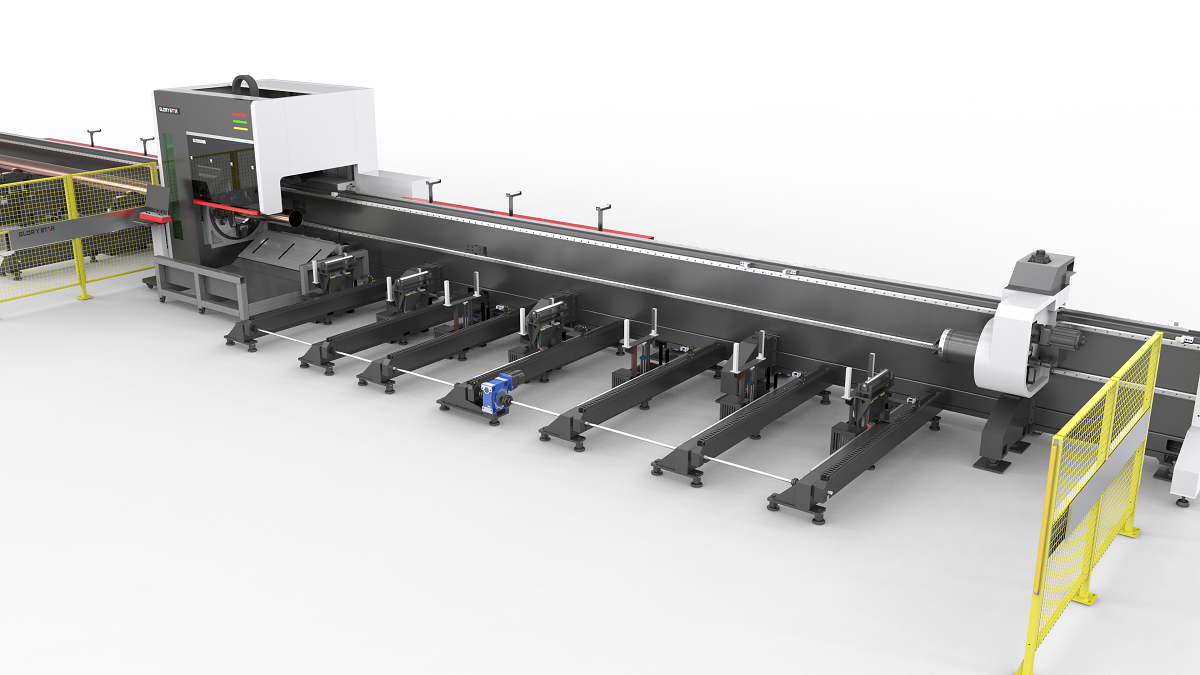 ??&nbsp;三卡盤重型激光管材切割機