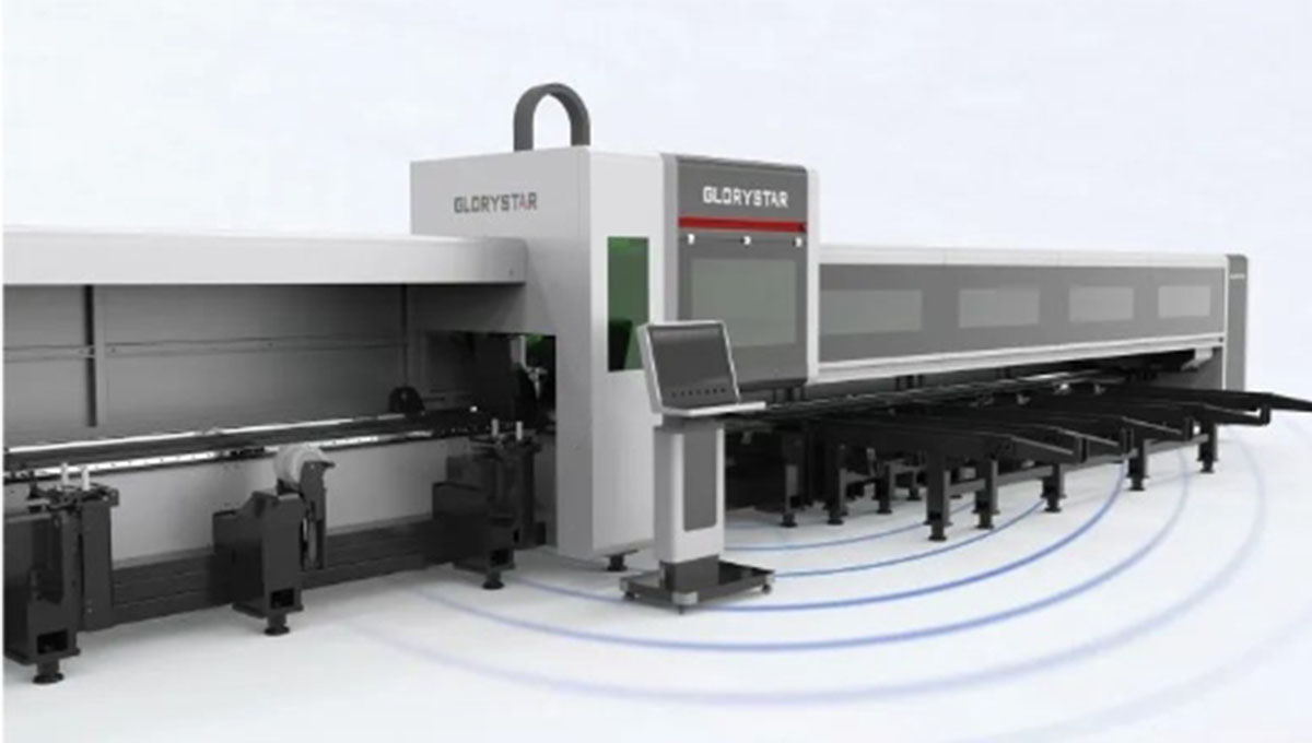 高顏亮相！力星激光NS-6022HG三卡盤光纖激光切管機如期而「智」！